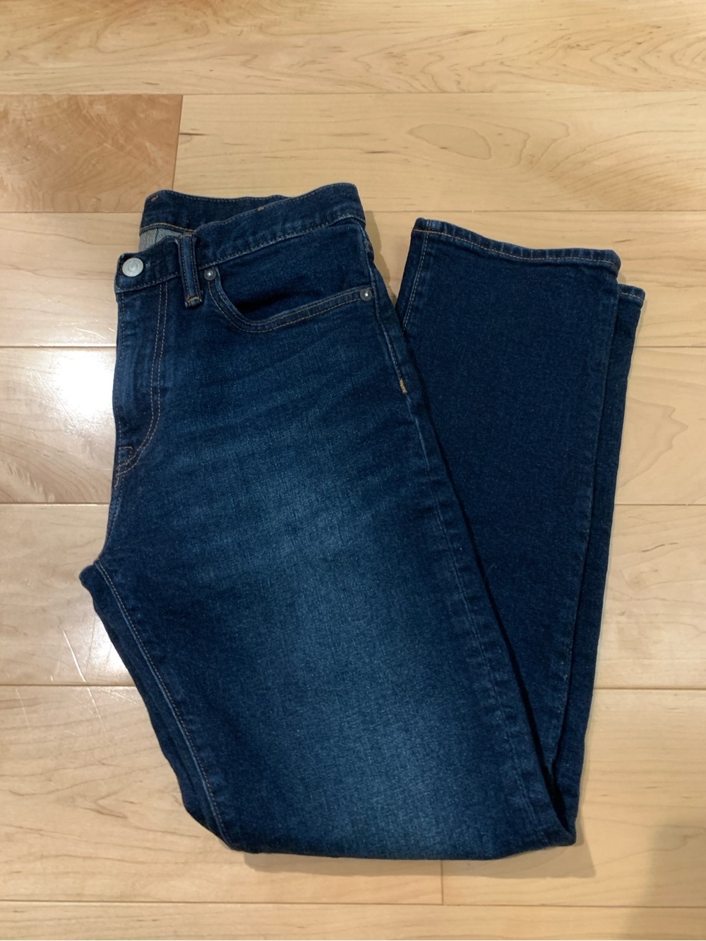 GAP Straight Leg Mid Rise Jeans | Dark Denim 28/28